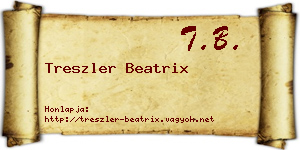 Treszler Beatrix névjegykártya